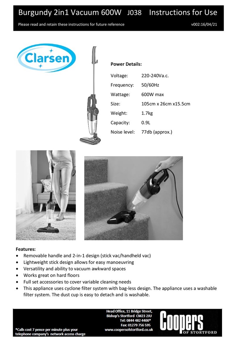 Coopers Clarsen Burgundy Instructions for use