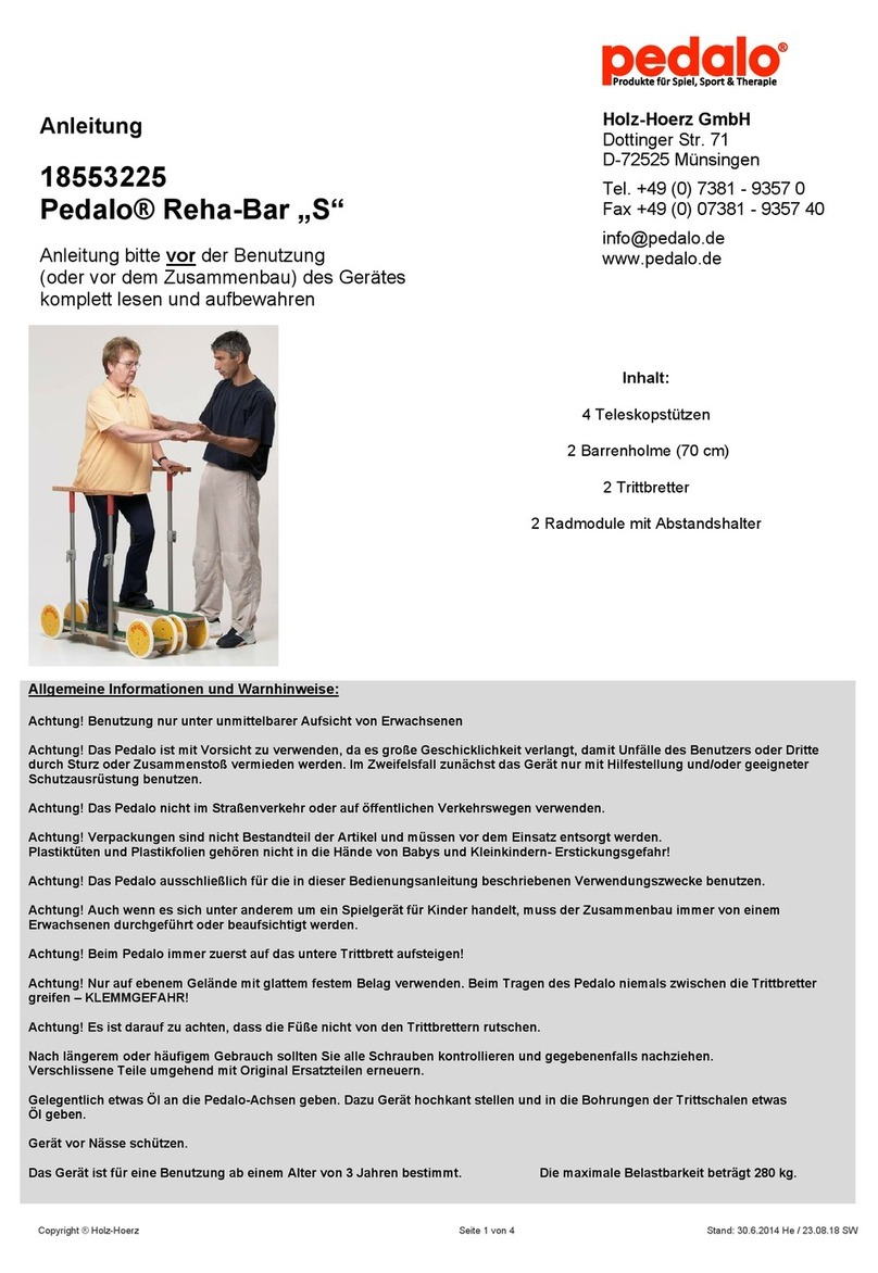 pedalo Reha-Bar S user manual