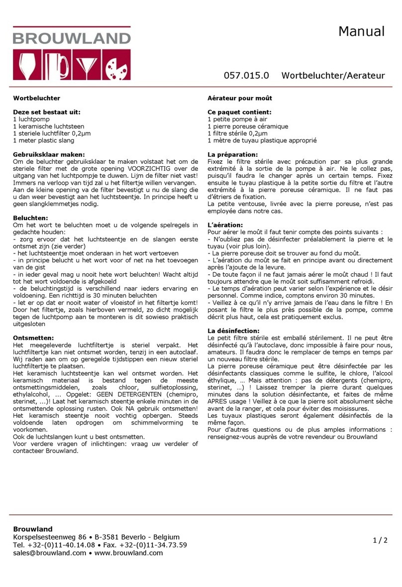 Brouwland 057.015.0 manual
