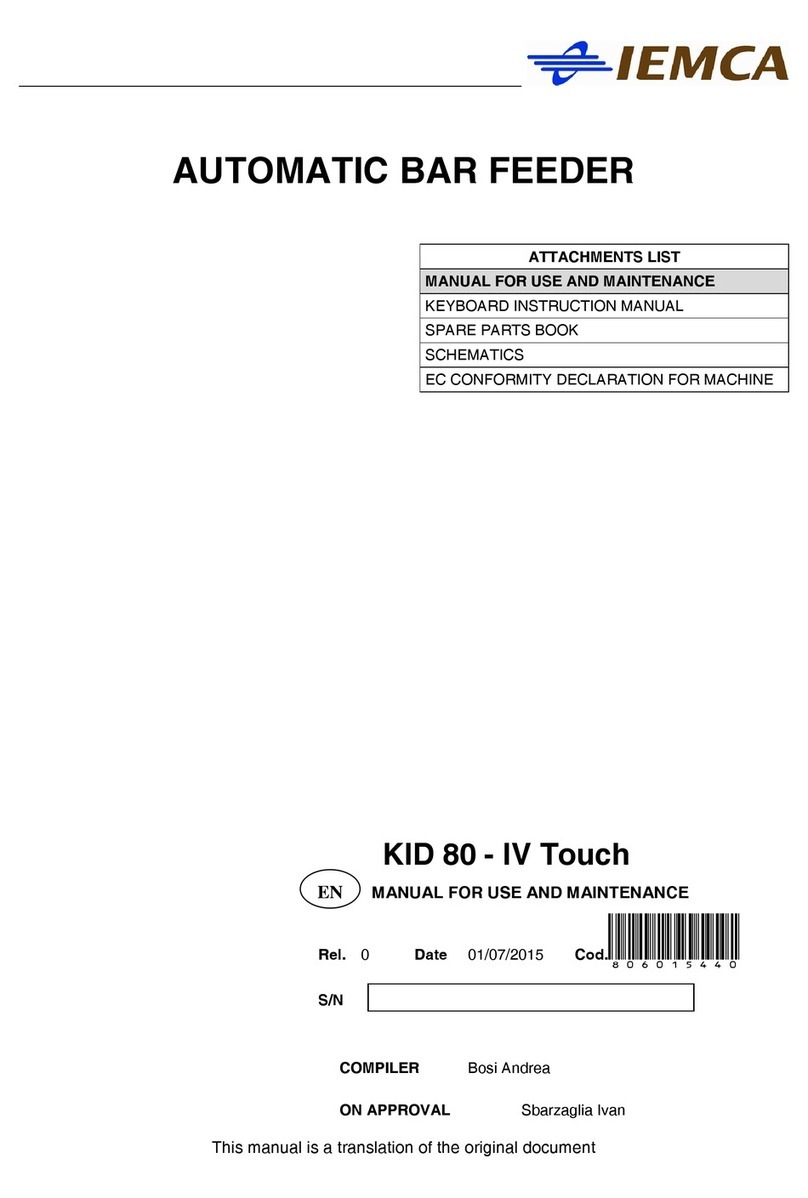 IEMCA KID 80-IV Touch Manual for use and maintenance