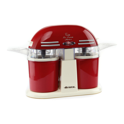 ARIETE Twin Ice Cream Maker instructions