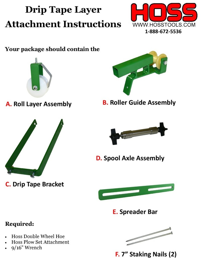 Hoss Drip Tape Layer User manual