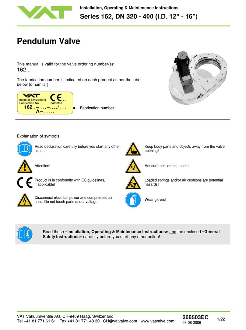 VAT 162 Series Assembly instructions