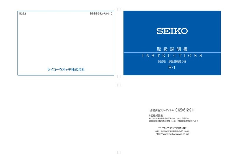 Seiko S252 instructions