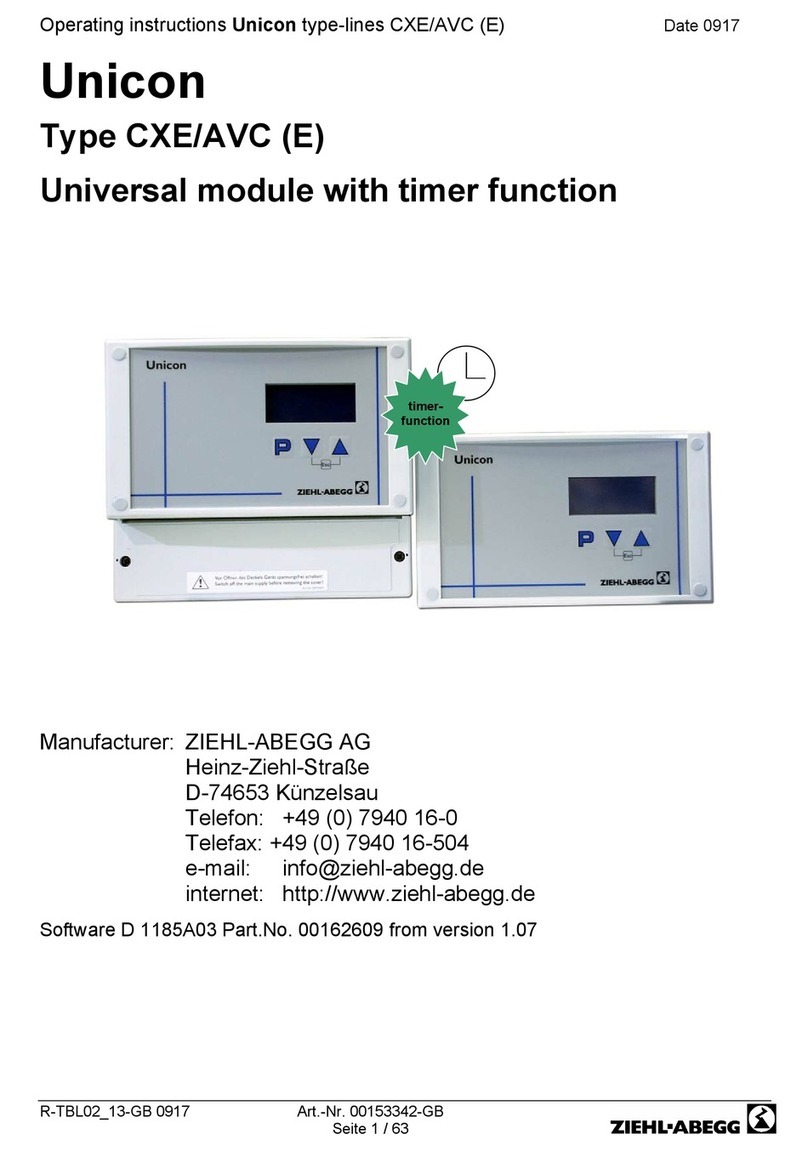 ZIEHL-ABEGG Unicon CXE/AVC 3 User manual