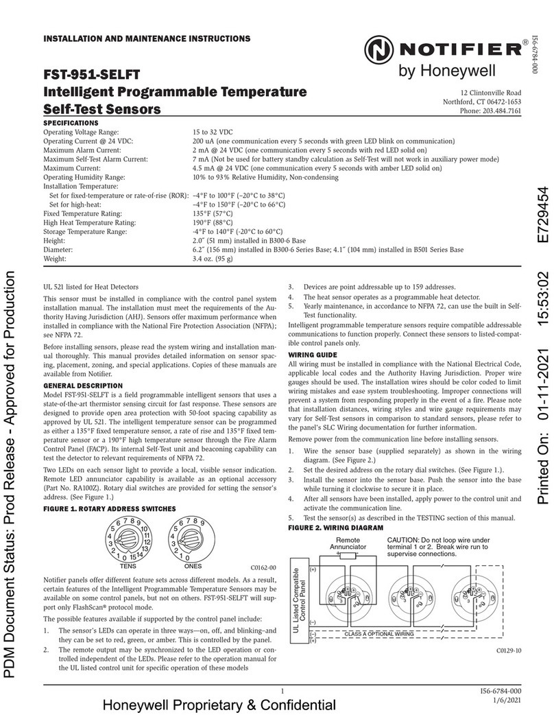 Honeywell NOTIFIER FST-951-SELFT User manual