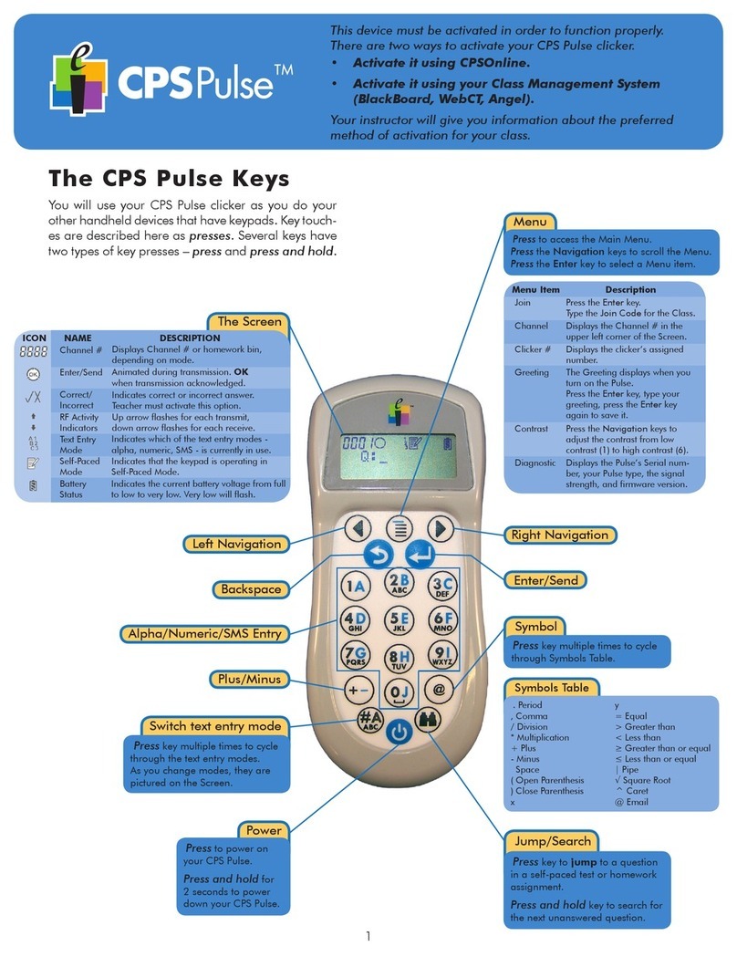 eInstruction CPSPulse User manual