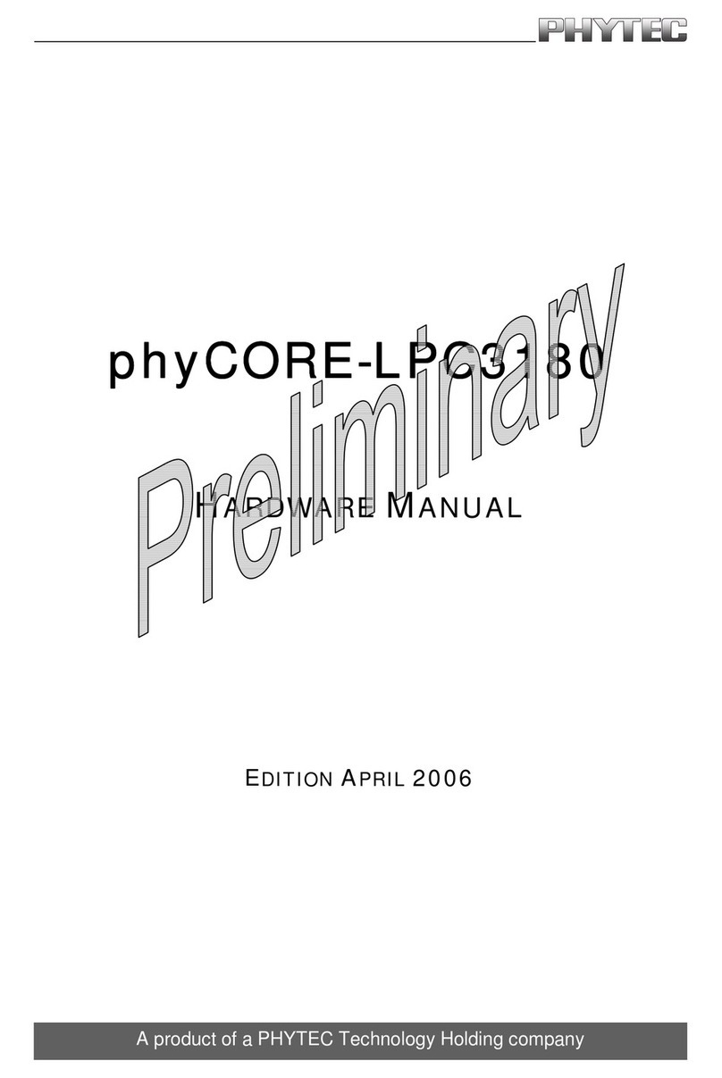 Phytec phyCORE-LPC3180 User manual