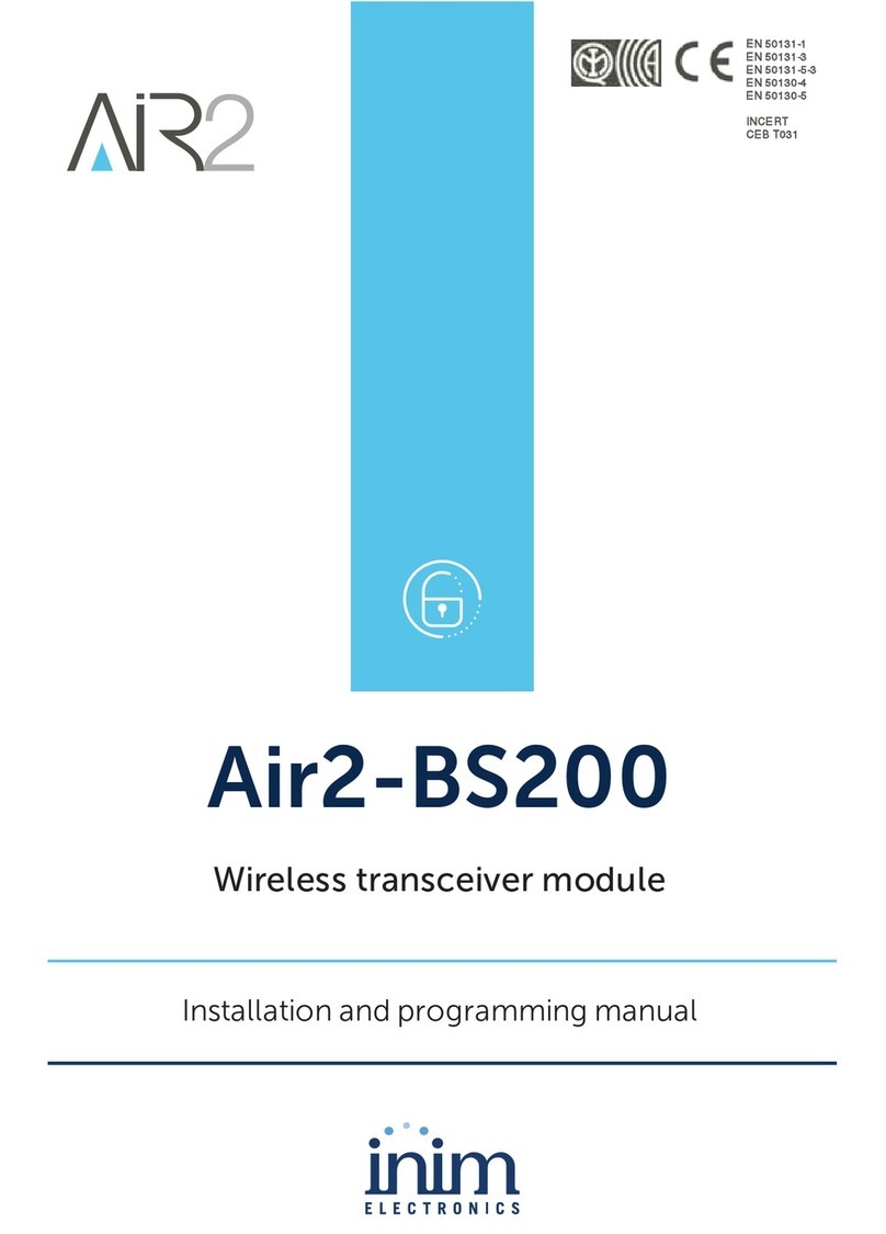 INIM Electronics Air2-BS200 Installation and programming manual
