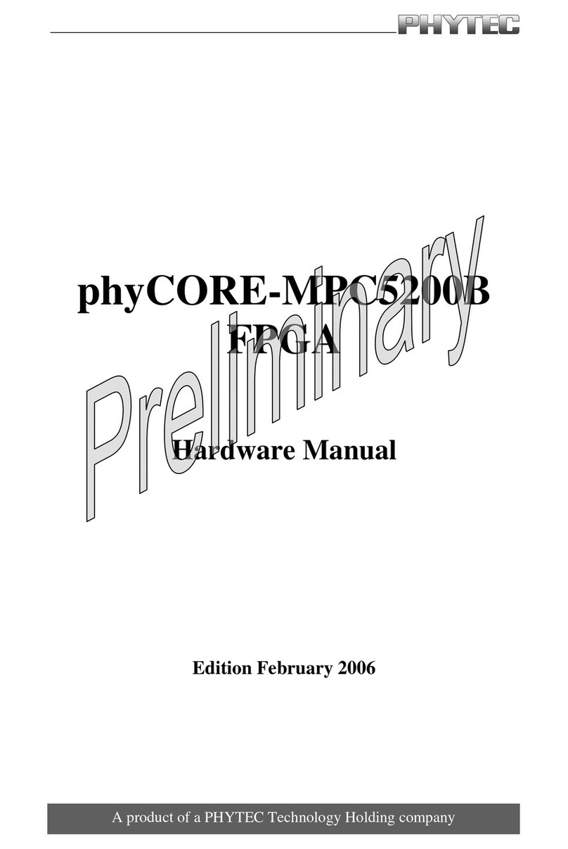 Phytec phyCORE-MPC5200B tiny User manual Phytec phyCORE-MPC5200B tiny User manual