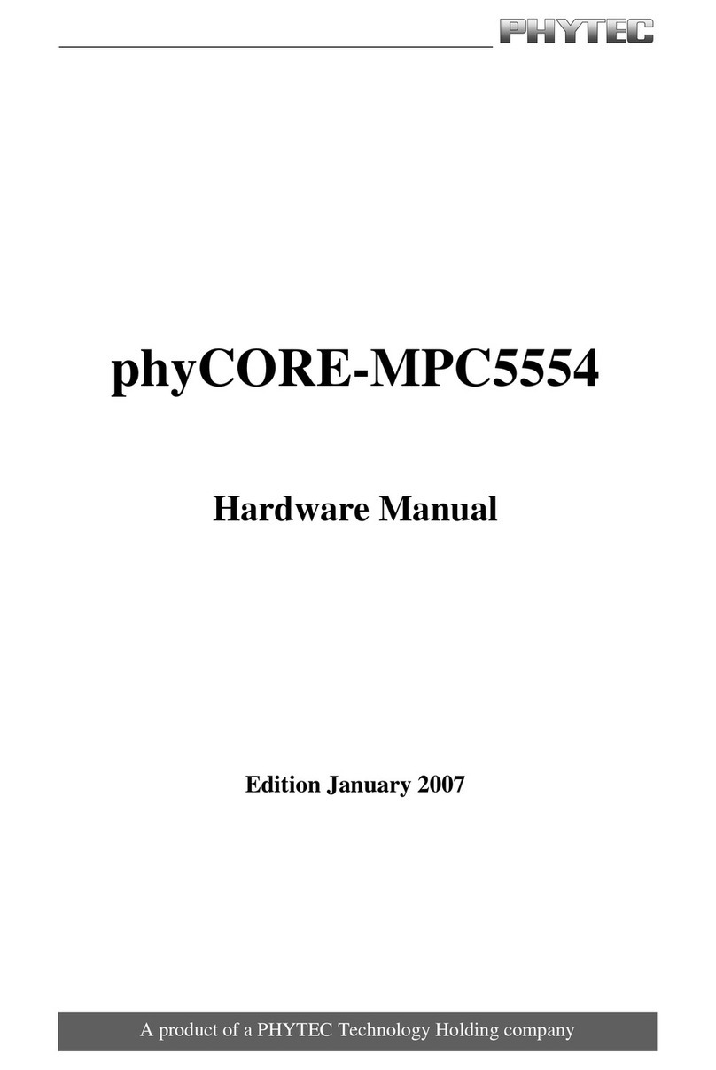 Phytec phyCORE-MPC5554 User manual