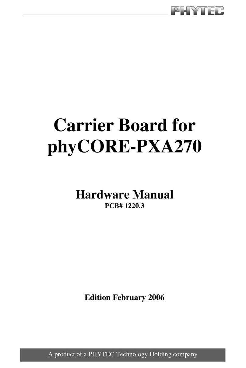 Phytec phyCORE-PXA270 Hardware manual