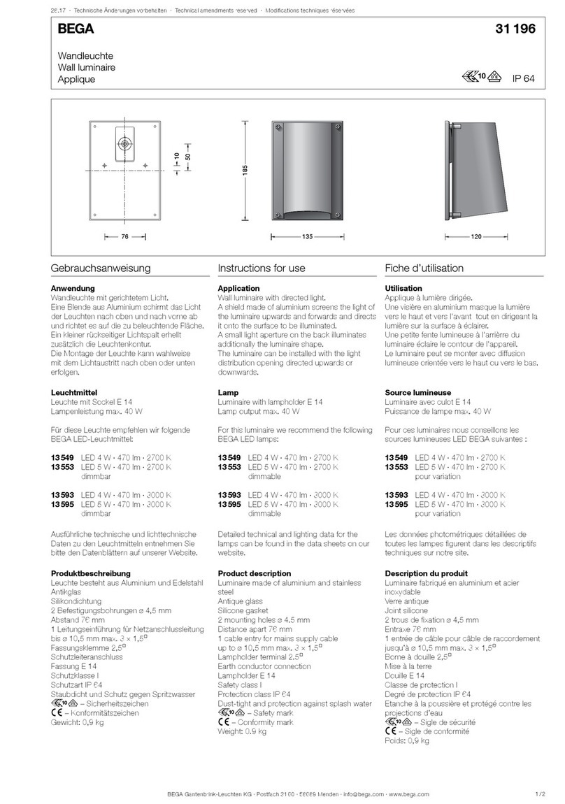BEGA 31 196 Instructions for use