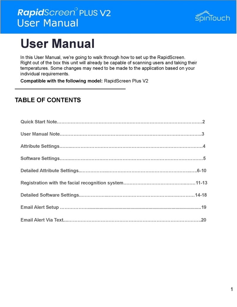 SpinTouch RapidScreen PLUS V2 user manual