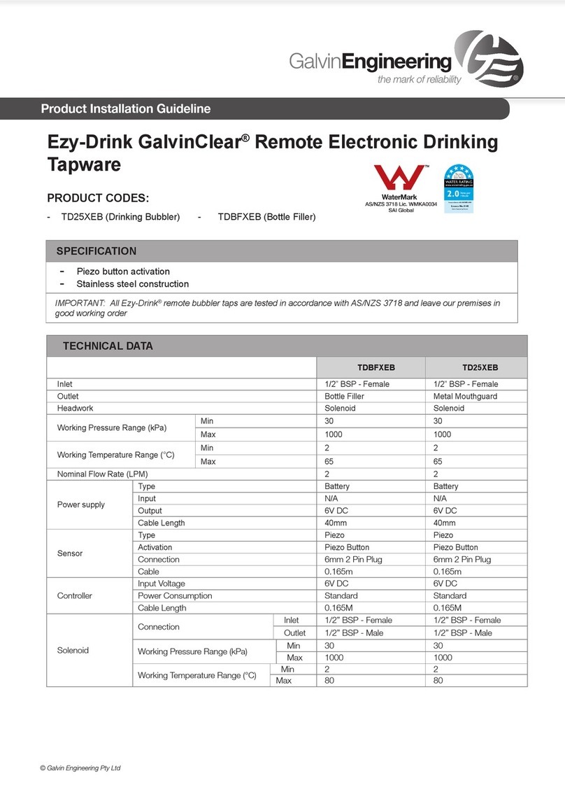 Galvin Engineering Ezy-Drink 316 TDBFXEB Product installation guideline