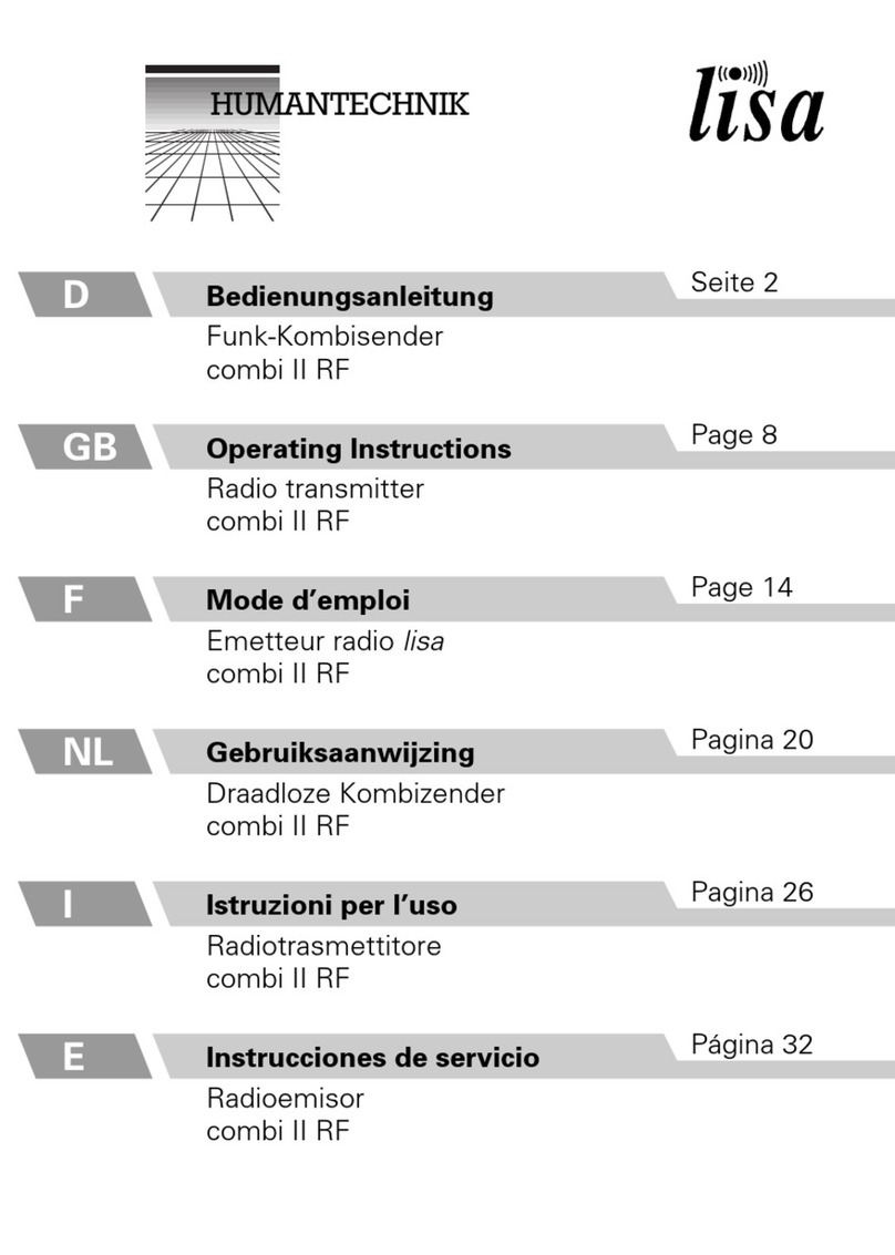 HumanTechnik lisa combi II RF operating instructions