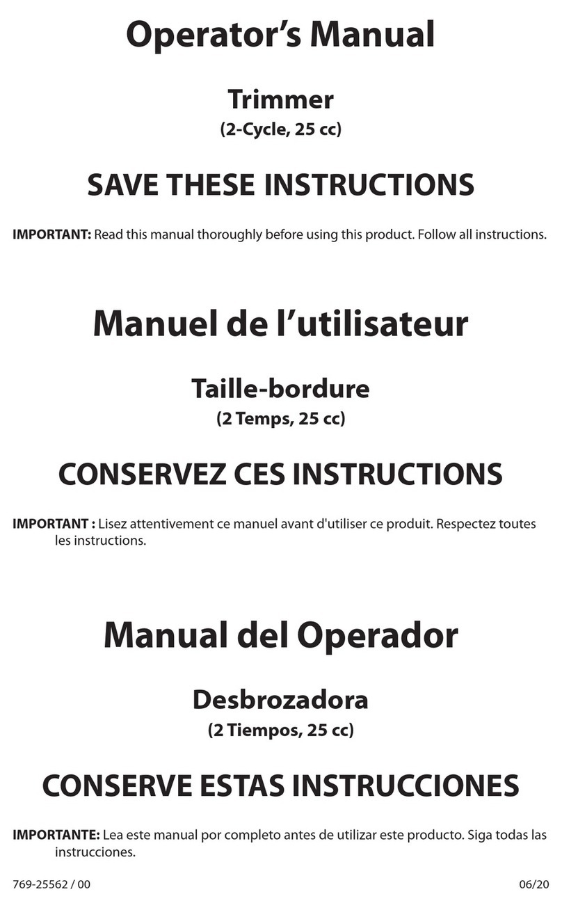 Troy-Bilt TB25CB Operator's manual