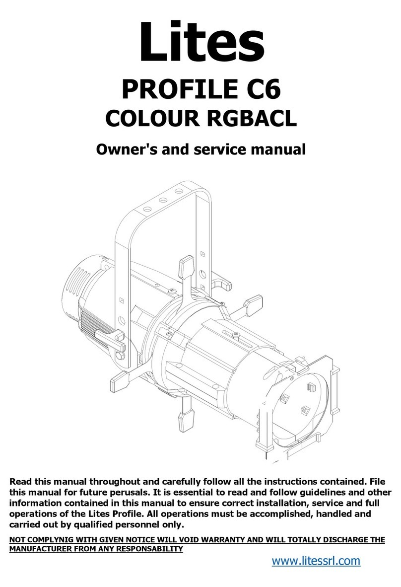 Lites PROFILE C6 COLOUR RGBACL Owner's and service manual