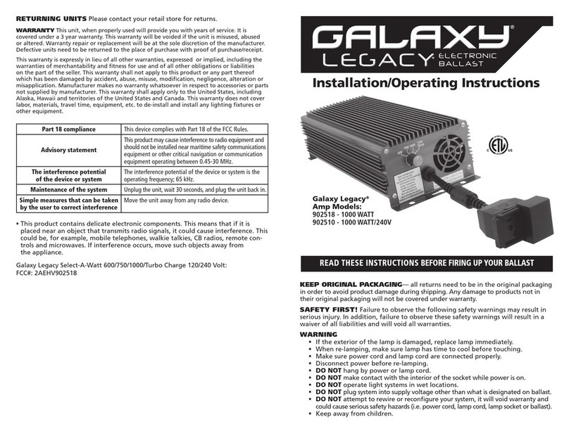 Galaxy Legacy 902518 Manual