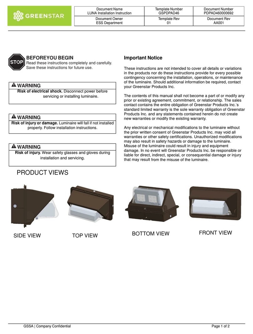 Green Star LUNA installation instructions