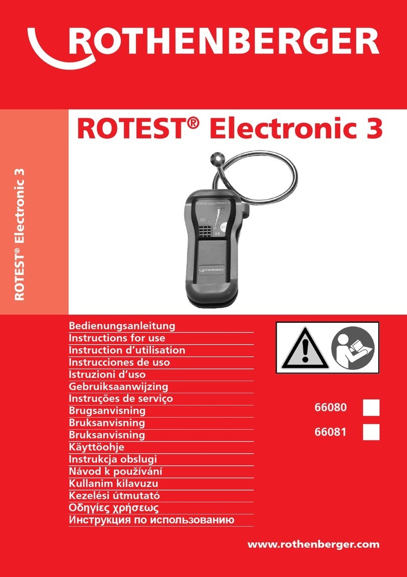 Rothenberger ROTEST Electronic 3 Instructions for use Rothenberger ROTEST Electronic 3 Instructions for use