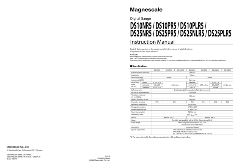 Magnescale DS10NR5 instruction manual
