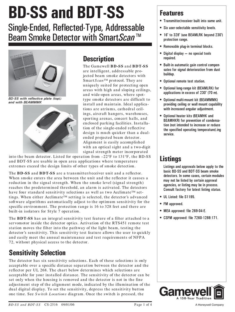 Gamewell BD-SS quick guide