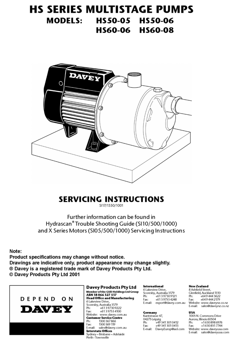 Davey HS Series User guide Davey HS Series User guide