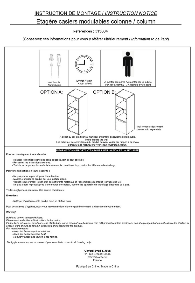 Oxybul éveil & jeux 315884 Instruction Notice