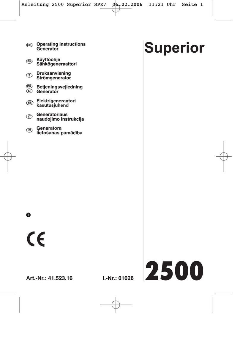 Superior 2500 operating instructions