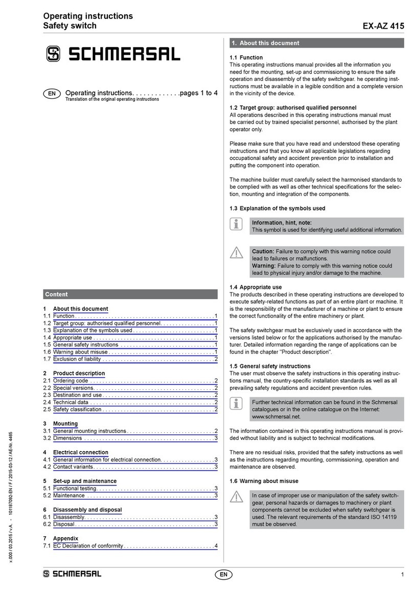 schmersal EX-AZ 415 User manual