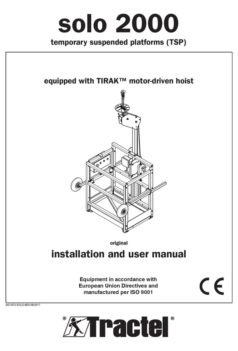 Tractel solo 2000 Installation and user manual
