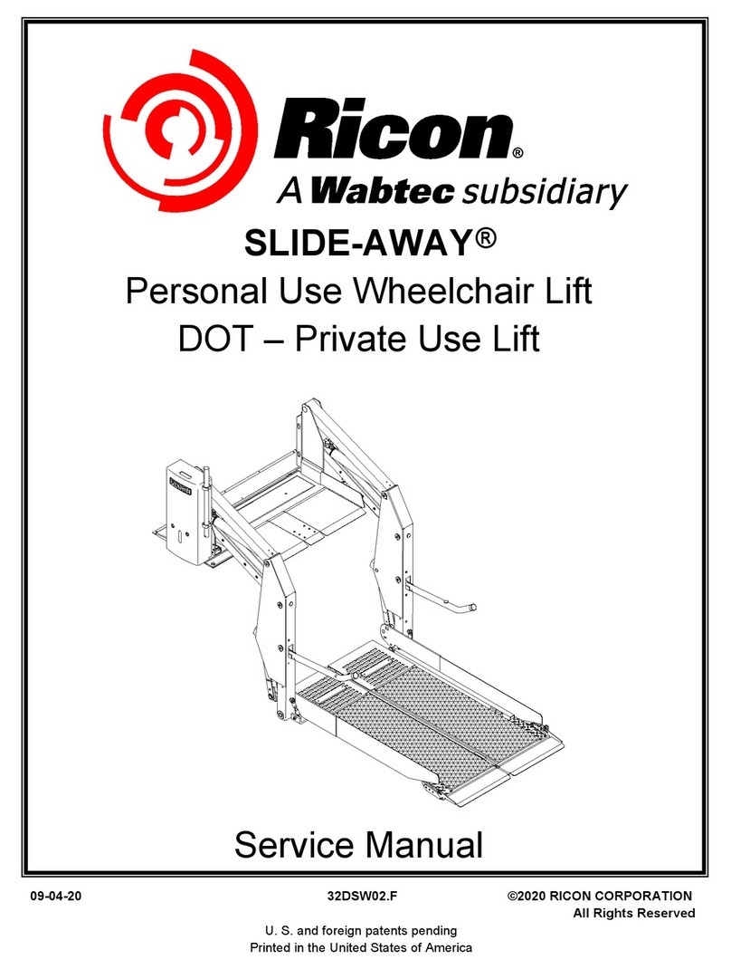 Ricon SLIDE-AWAY ST00 User manual