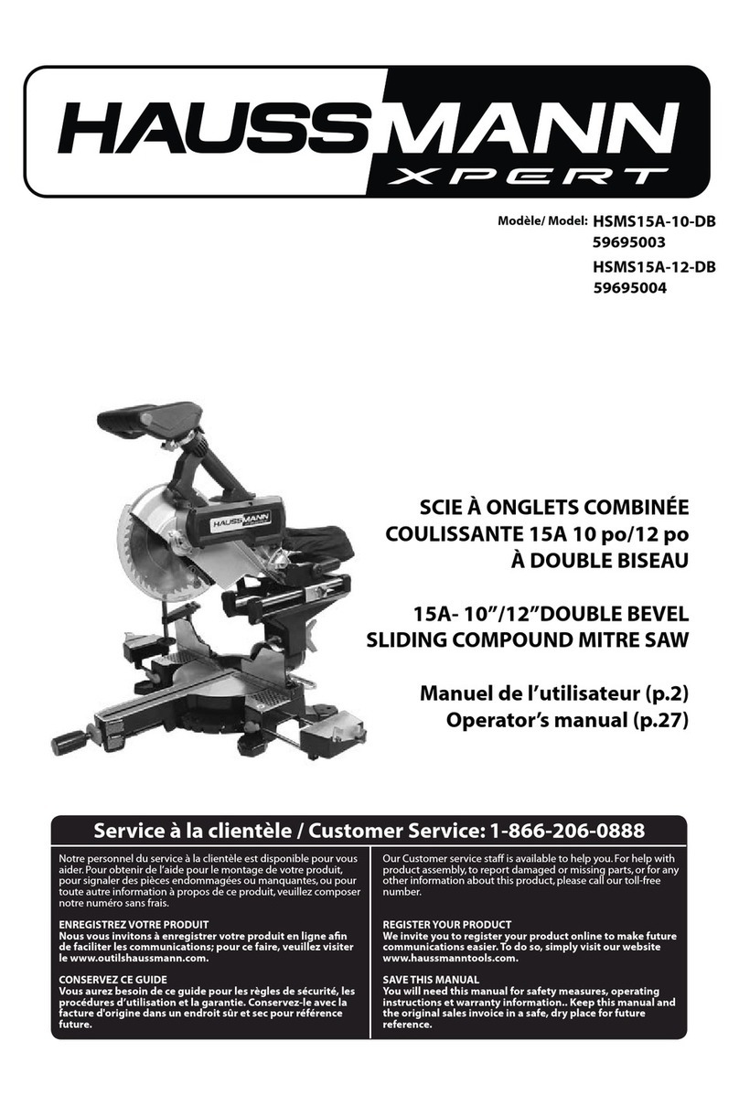 Haussmann Xpert HSMS15A-10-DB Operator's manual