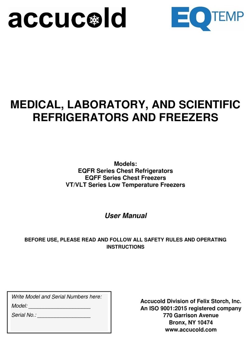 Accucold EQFR Series User manual
