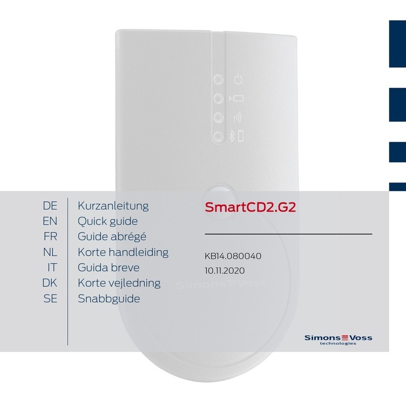 Allegion Simons Voss Technologies SmartCD2.G2 User manual Allegion Simons Voss Technologies SmartCD2.G2 User manual