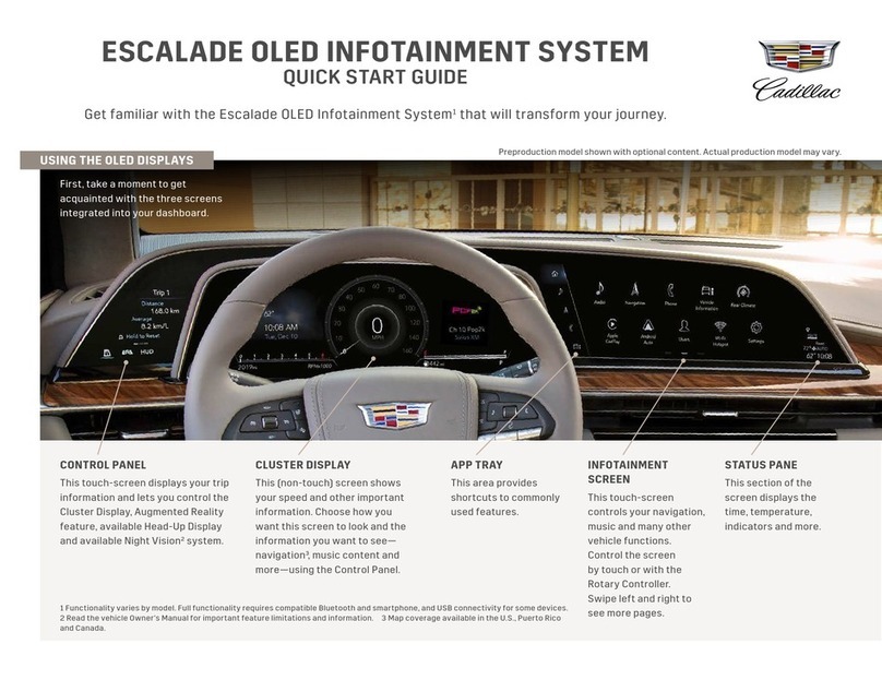 Cadillac Escalade quick start guide