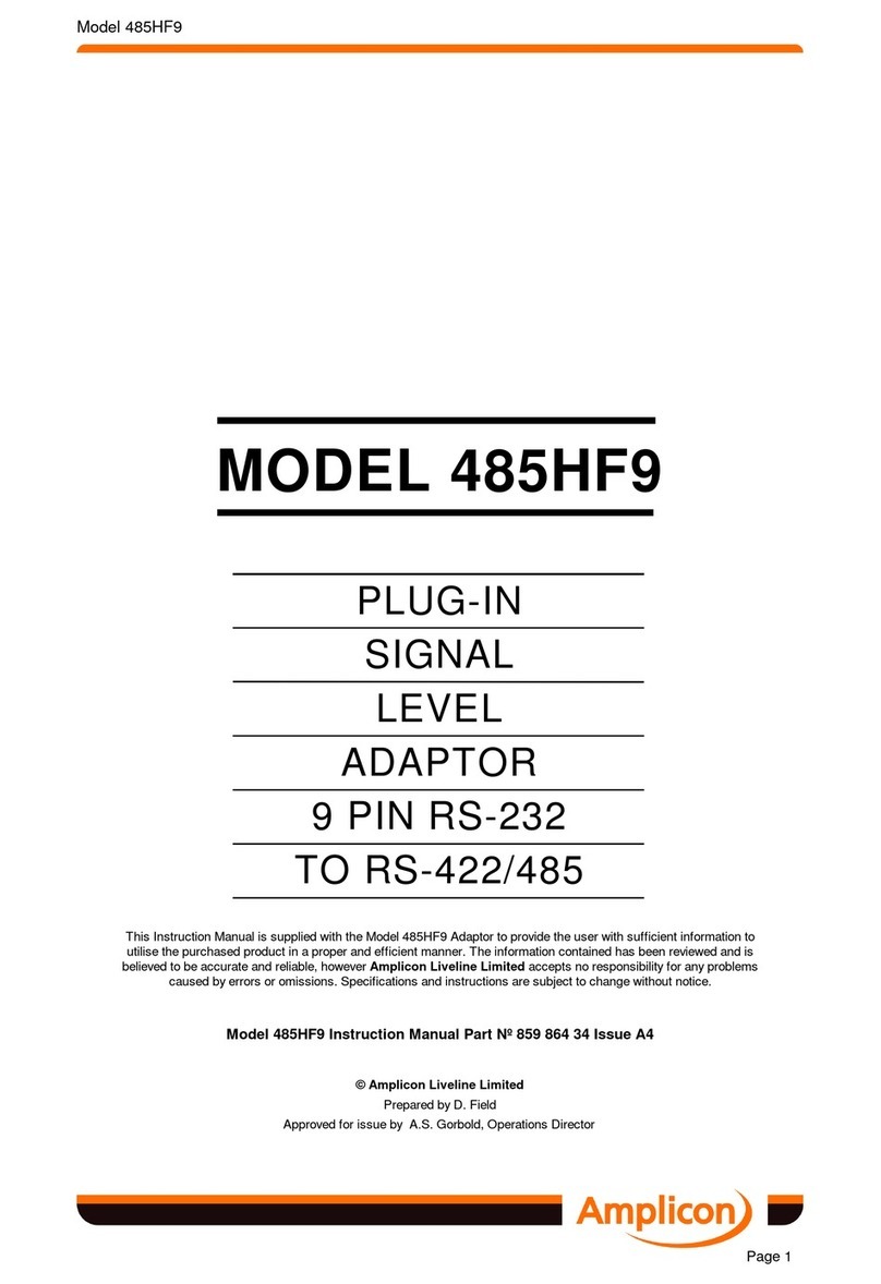 Amplicon 485HF9 instruction manual