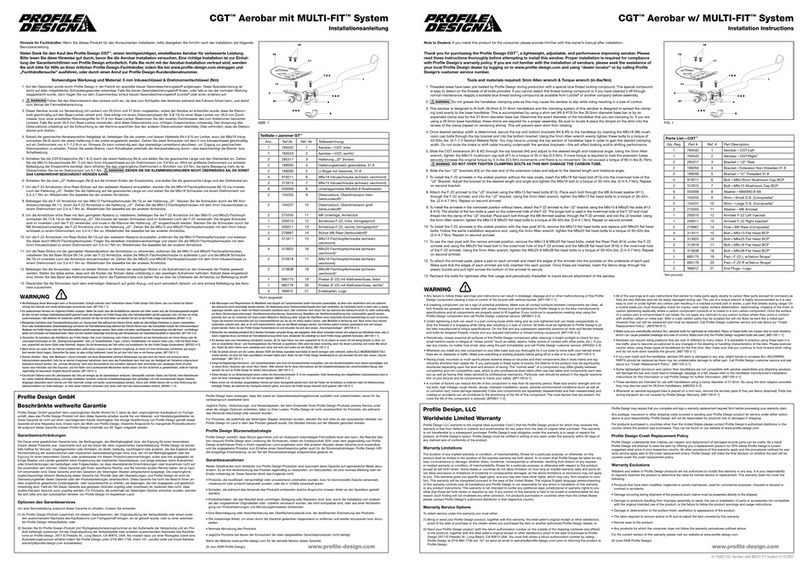 Profile Design CGT User manual