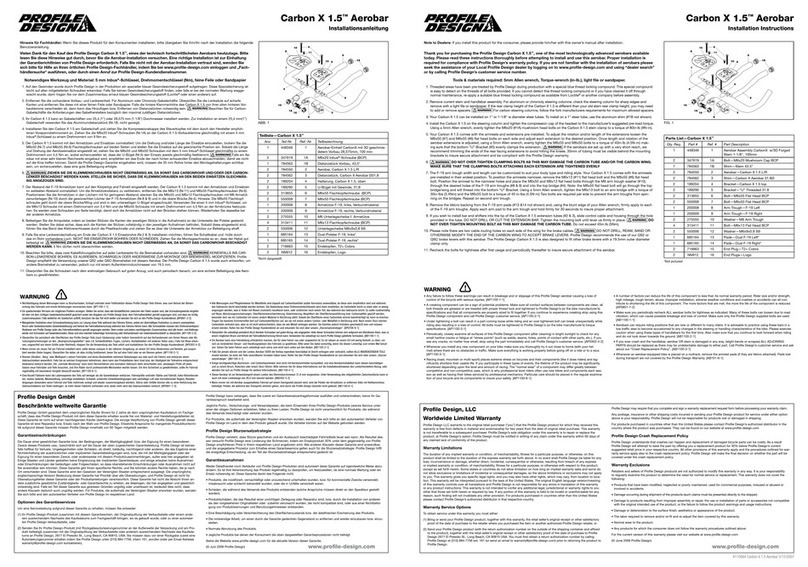 Profile Design Carbon X 1.5 installation instructions