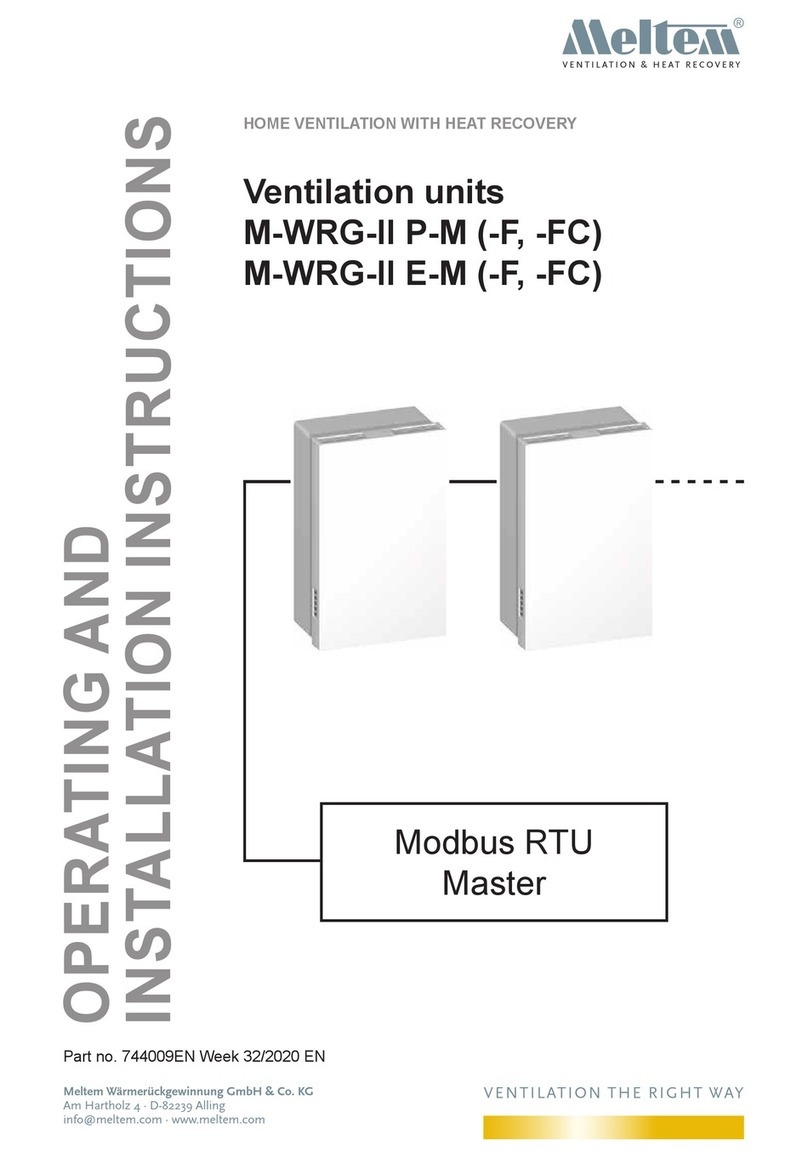 Meltem M-WRG-II P-M Operating and installation instructions