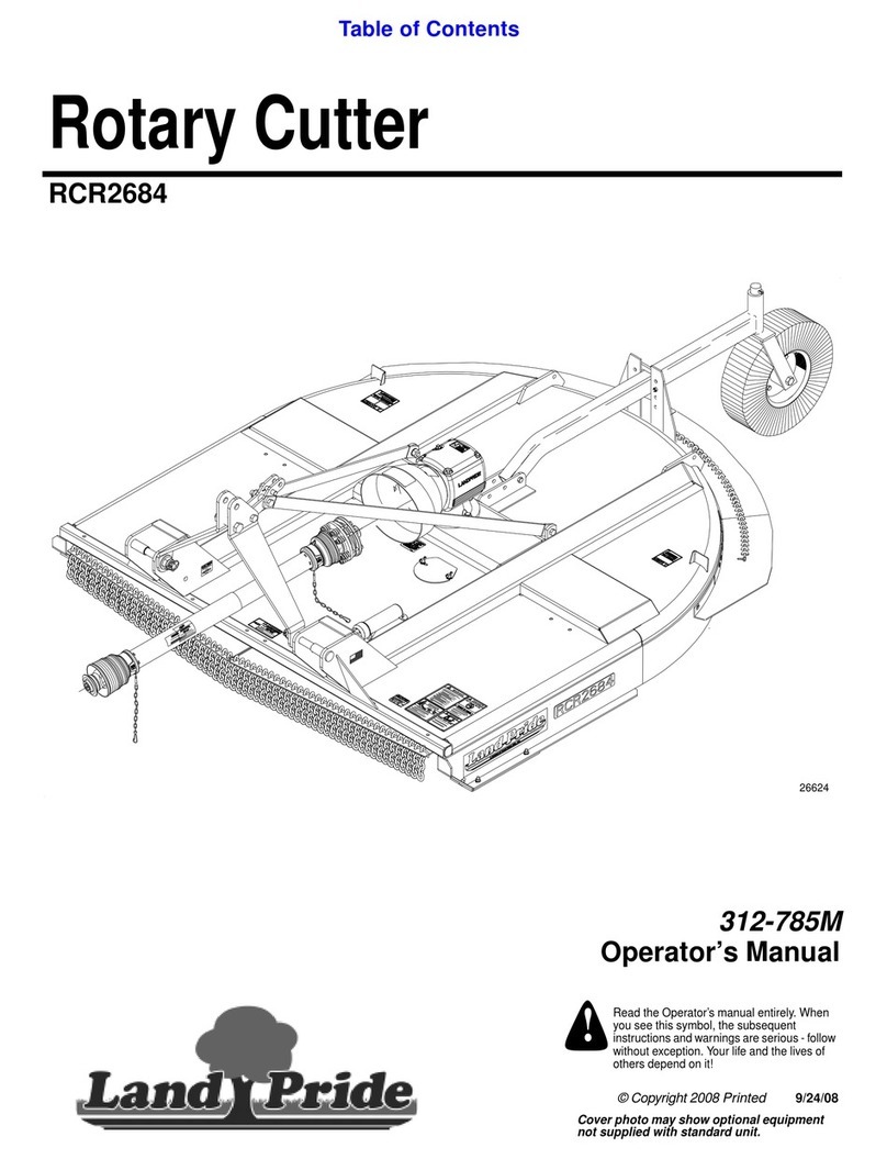 Land Pride Rotary Cutter RCR2684 Operator's manual