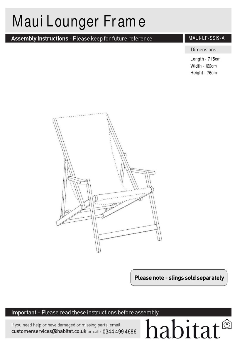 Habitat MAUI-LF-SS19-A Assembly instructions Habitat MAUI-LF-SS19-A Assembly instructions