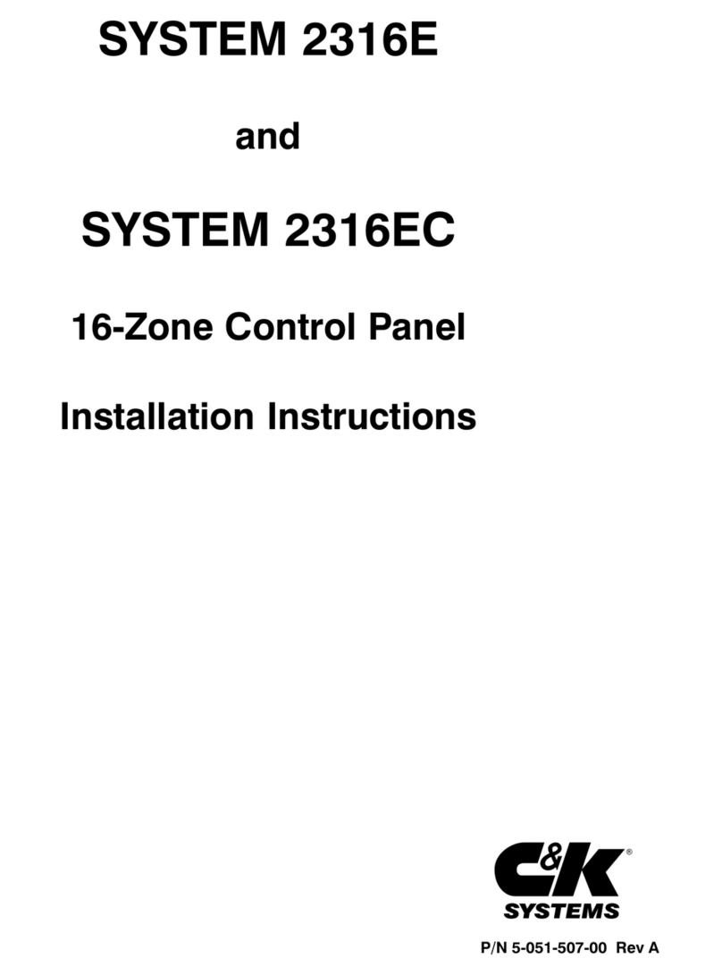 C & K Systems System 2316E installation instructions