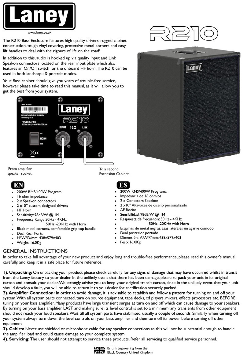 Laney R210 quick start guide