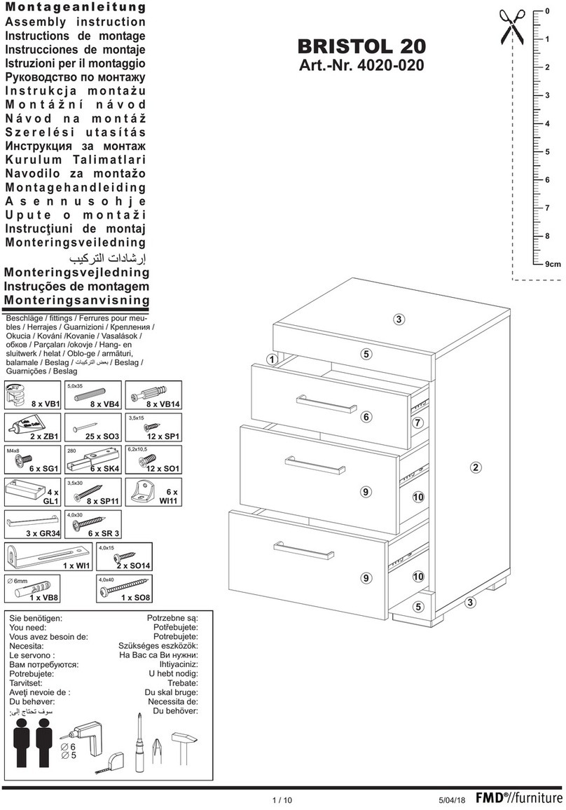 FMD Furniture BRISTOL 20 4020-020 Assembly instruction