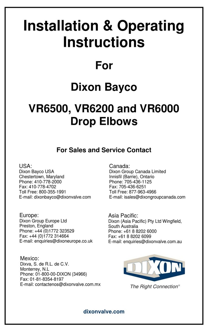Dixon Bayco VR6500 Installation & operating instructions