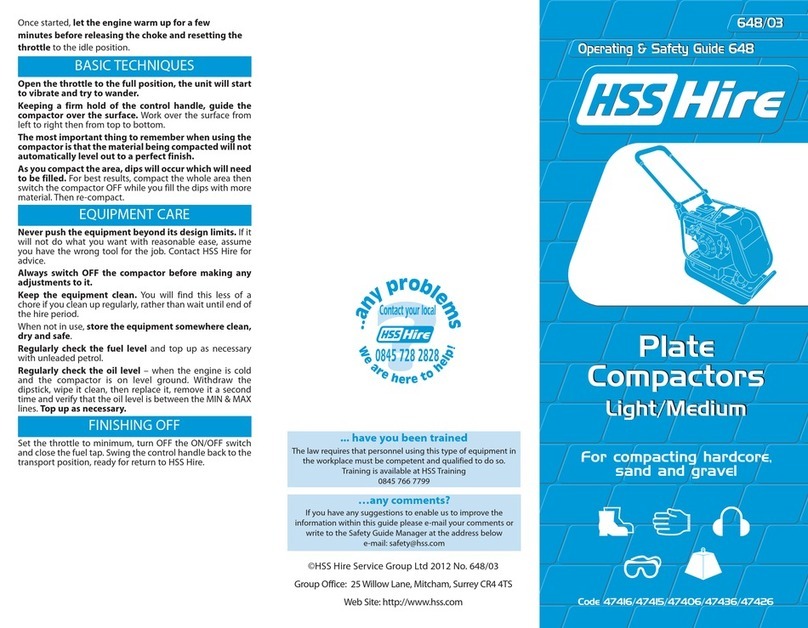 HSS Hire 47416 Troubleshooting guide