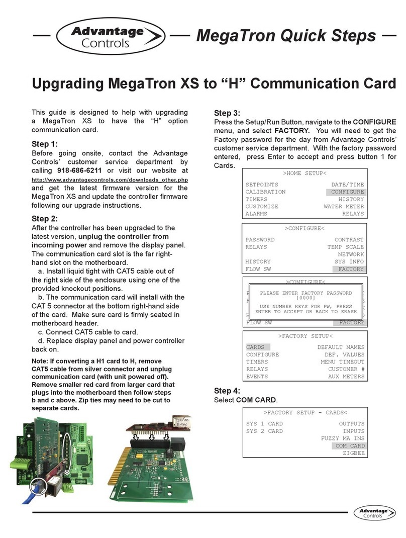 Advantage Controls MegatronXS User manual