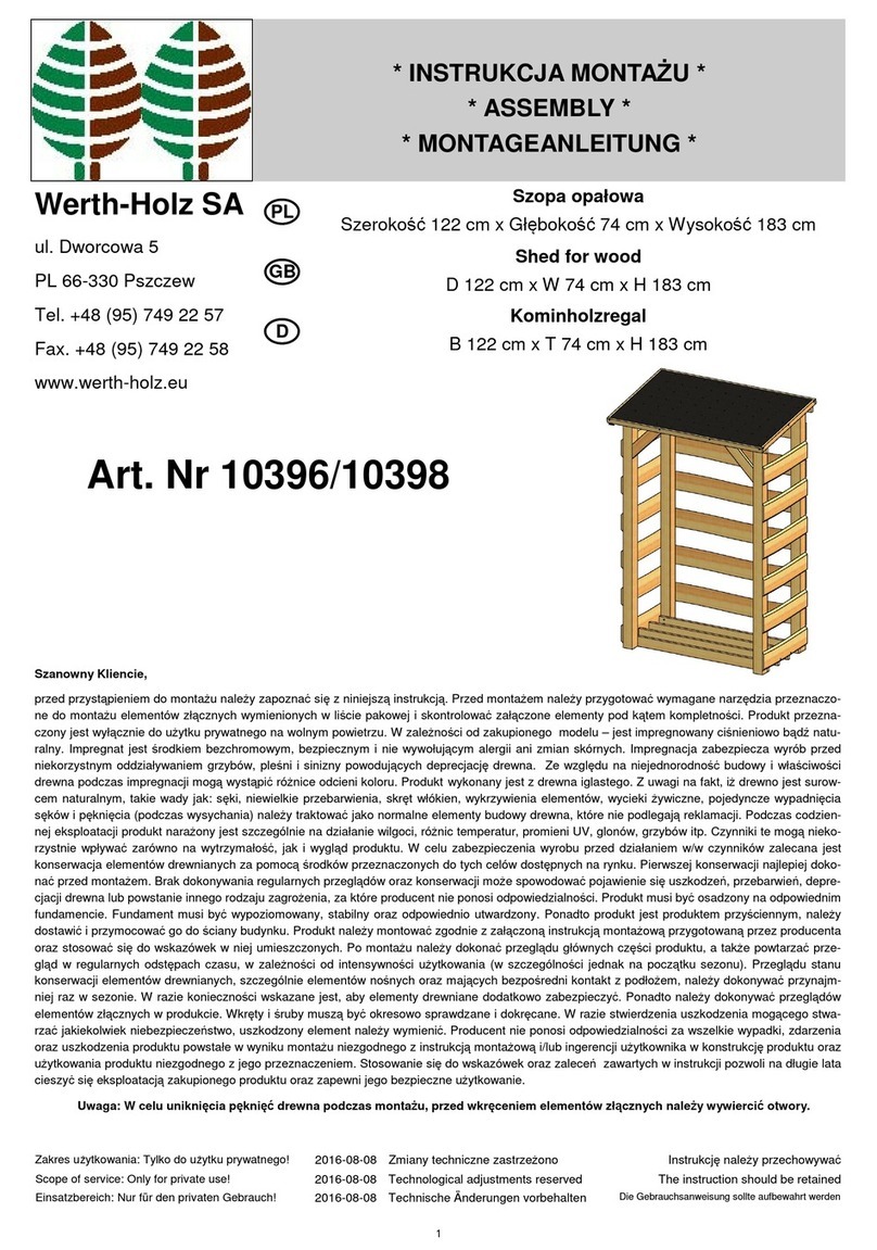 Werth-Holz Nevada 10396 Assembly instructions